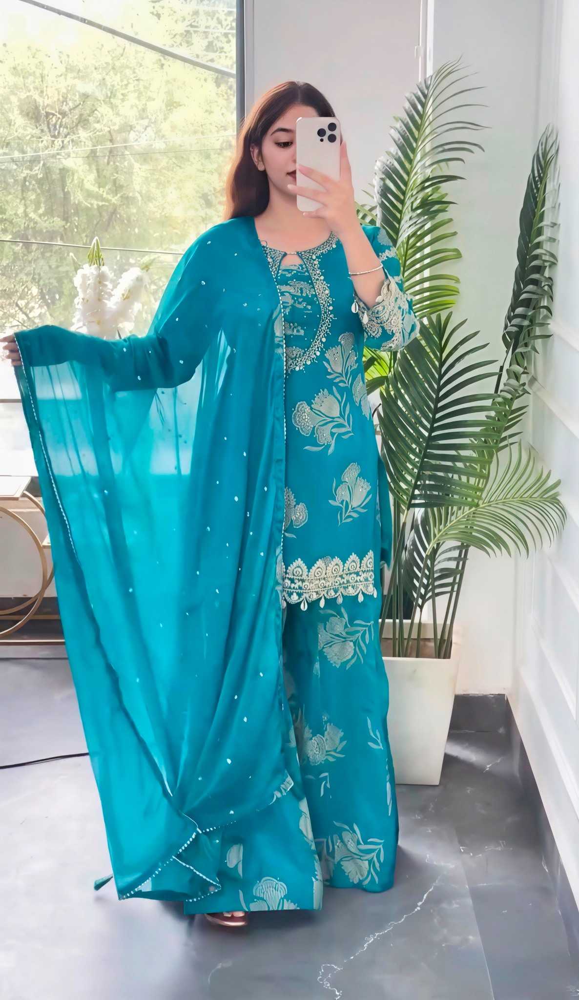 YNF Wholesale Faux Georgette Embroidery Suits  | Surat Manufacturer