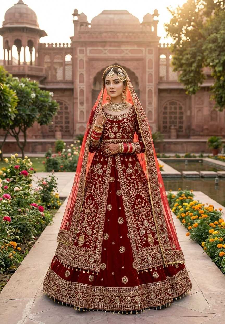 YNF Wholesale Velvet Wedding Lehenga  | Surat Manufacturer