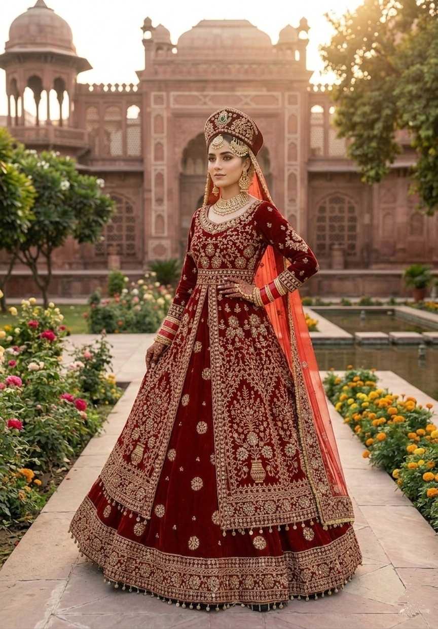 YNF Wholesale Velvet Wedding Lehenga  | Surat Manufacturer