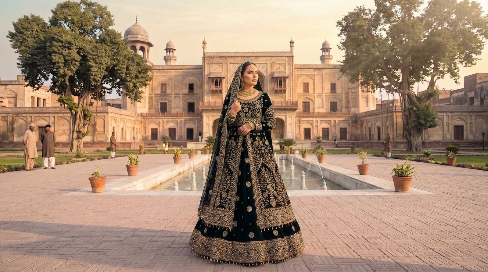 YNF Wholesale Velvet Wedding Lehenga  | Surat Manufacturer