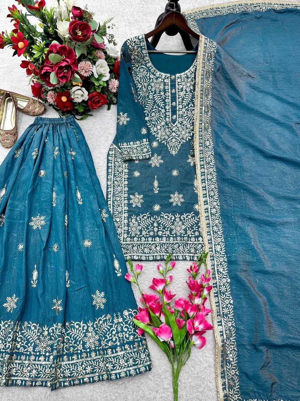 YNF Wholesale Pure Silk Sharara Salwar Suits  | Surat Manufacturer