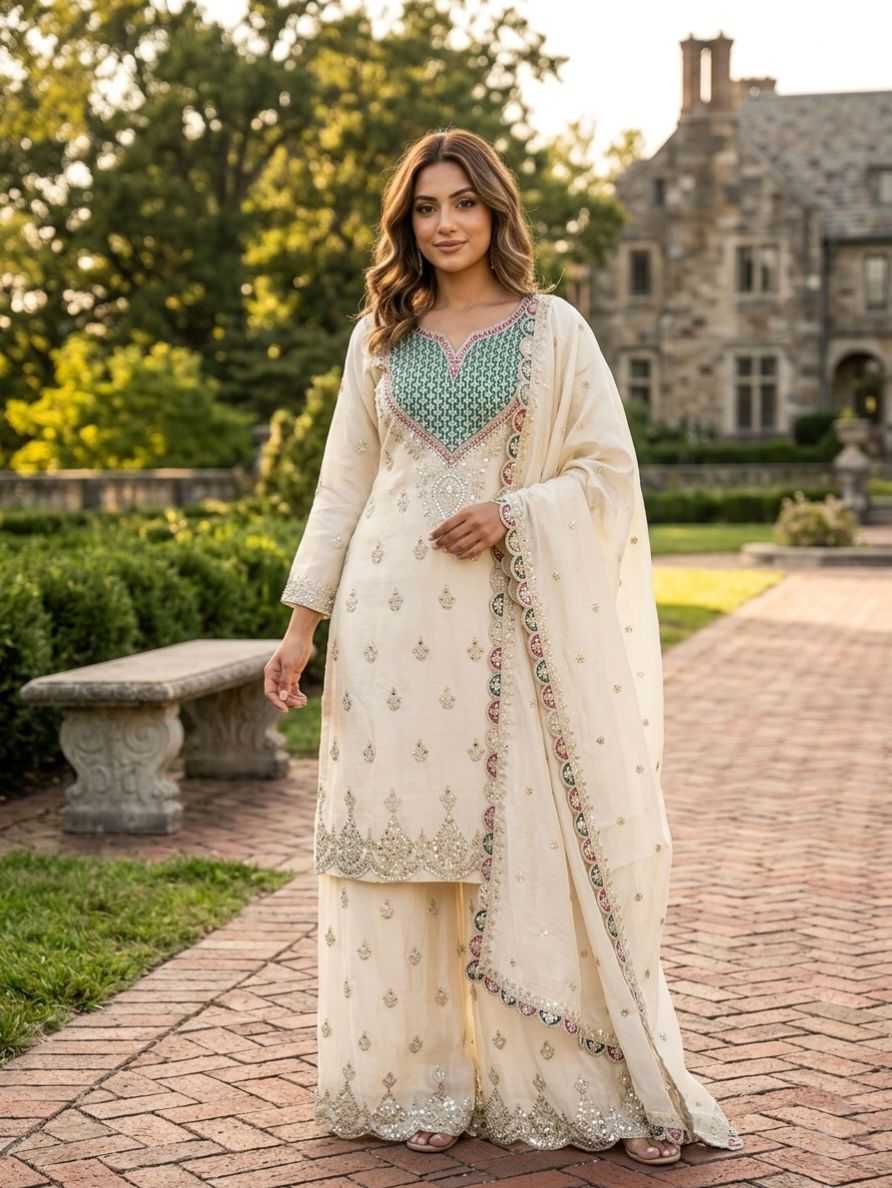 Keevaa Exporter  Chinon Silk Embroidery Suits - YNF Online