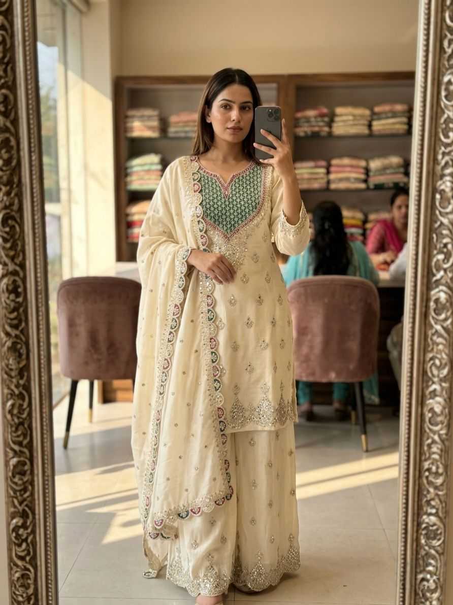 Keevaa Exporter  Chinon Silk Embroidery Suits - YNF Online