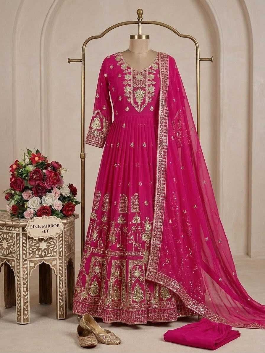 YNF Wholesale Faux Georgette Party Gowns  | Surat Manufacturer