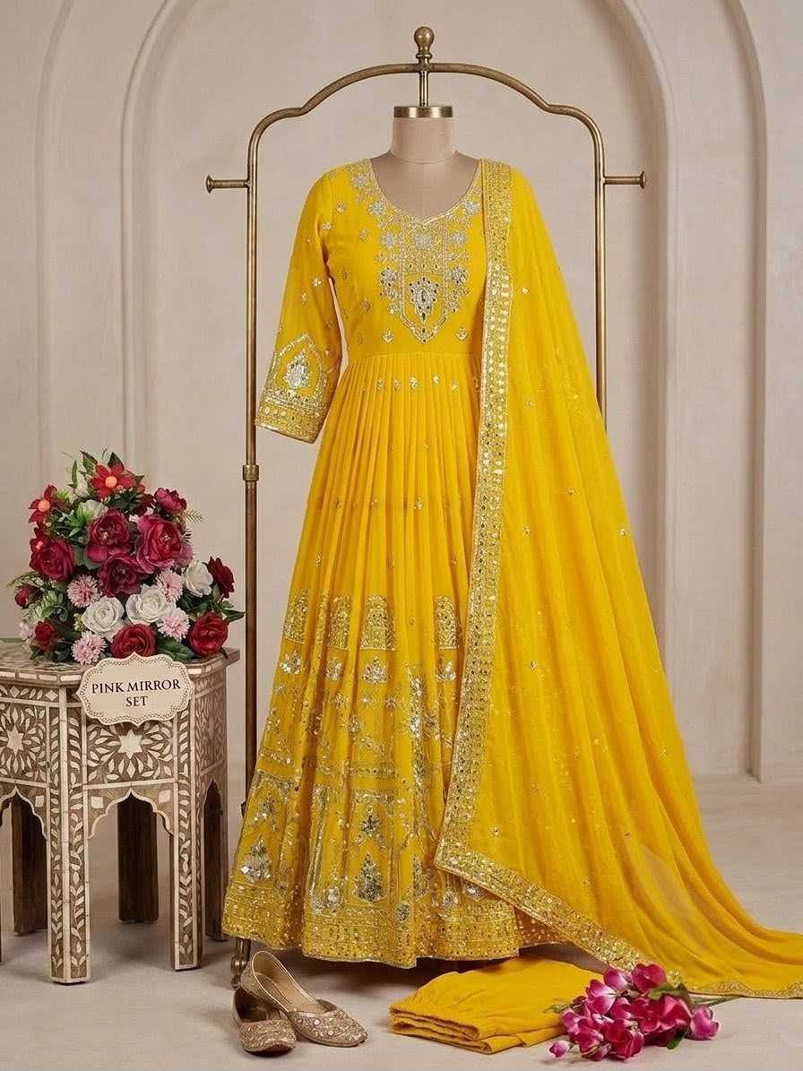 YNF Wholesale Faux Georgette Party Gowns  | Surat Manufacturer