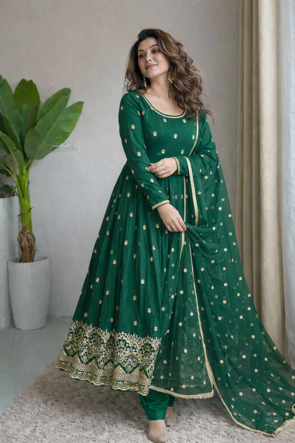 YNF Wholesale Chinon Silk Embroidery Gowns  | Surat Manufacturer