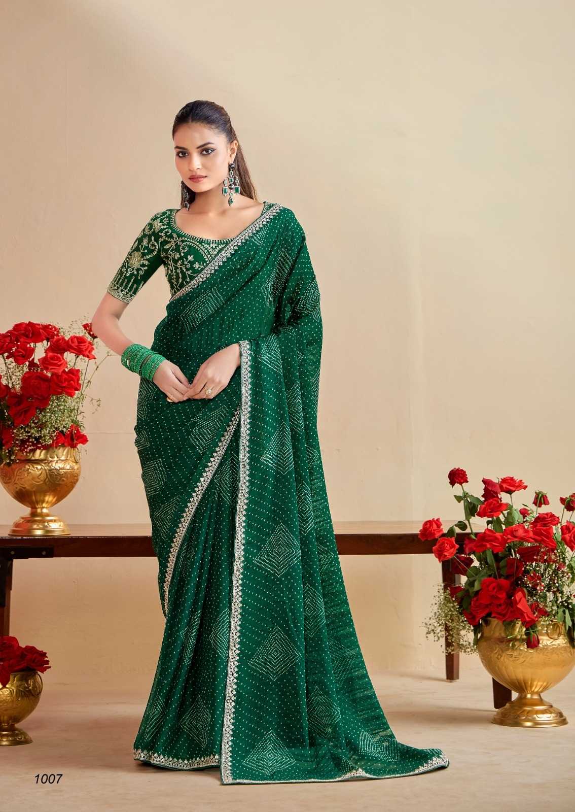 YNF Wholesale Georgette Printed Sarees  | Surat Manufacturer