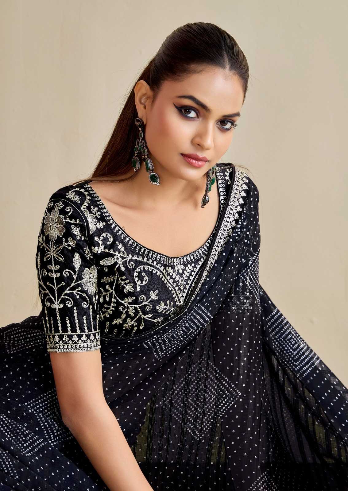 YNF Wholesale Georgette Printed Sarees  | Surat Manufacturer