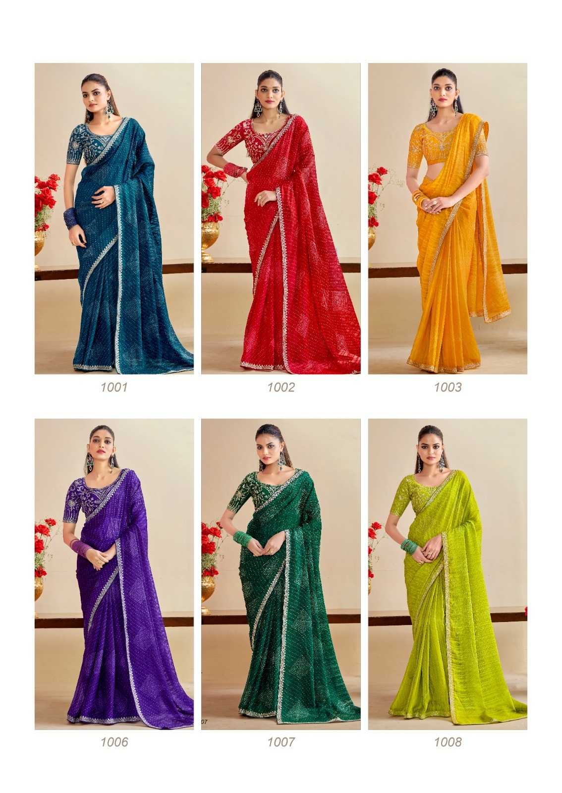 YNF Wholesale Georgette Printed Sarees  | Surat Manufacturer