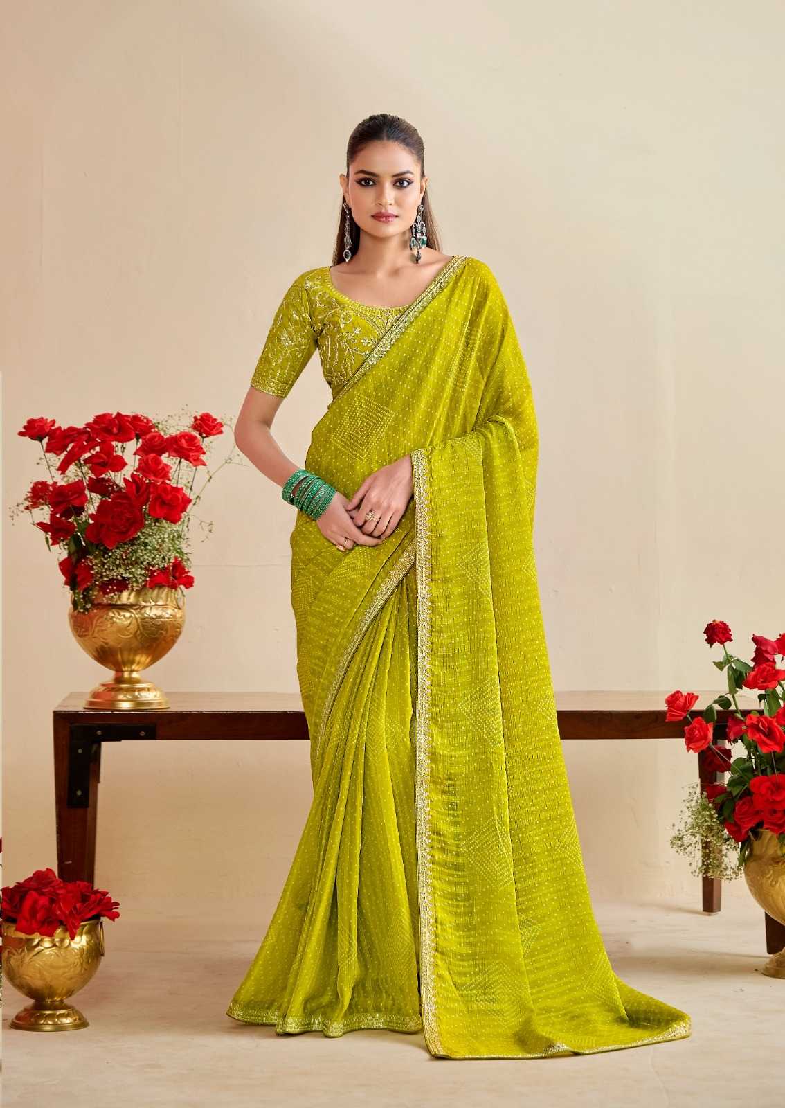 YNF Wholesale Georgette Printed Sarees  | Surat Manufacturer