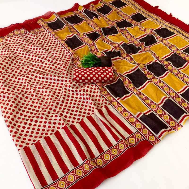 YNF Wholesale Cotton Printed Sarees  | Surat Manufacturer