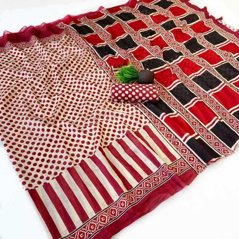 YNF Wholesale Cotton Printed Sarees  | Surat Manufacturer
