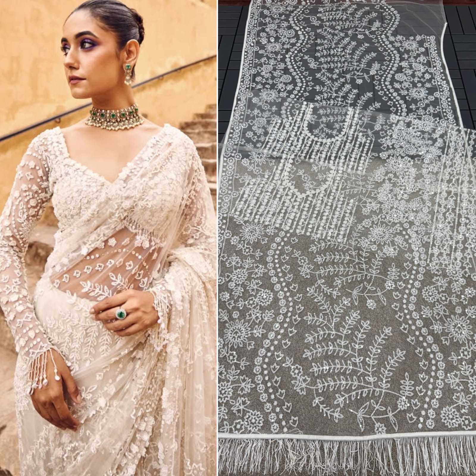 YNF Wholesale Butterfly Net Sequence Sarees  | Surat Manufacturer