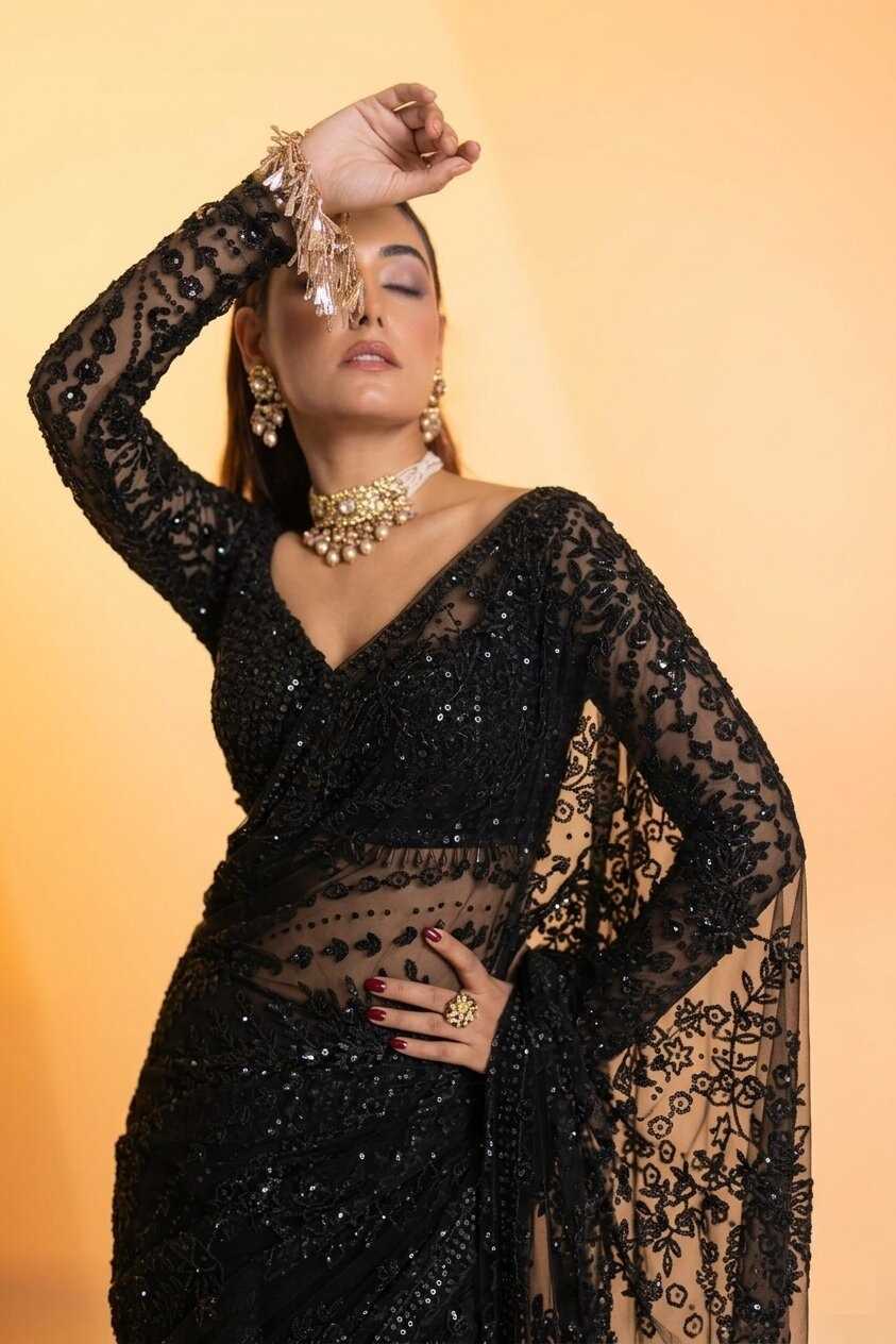 YNF Wholesale Butterfly Net Sequence Sarees  | Surat Manufacturer
