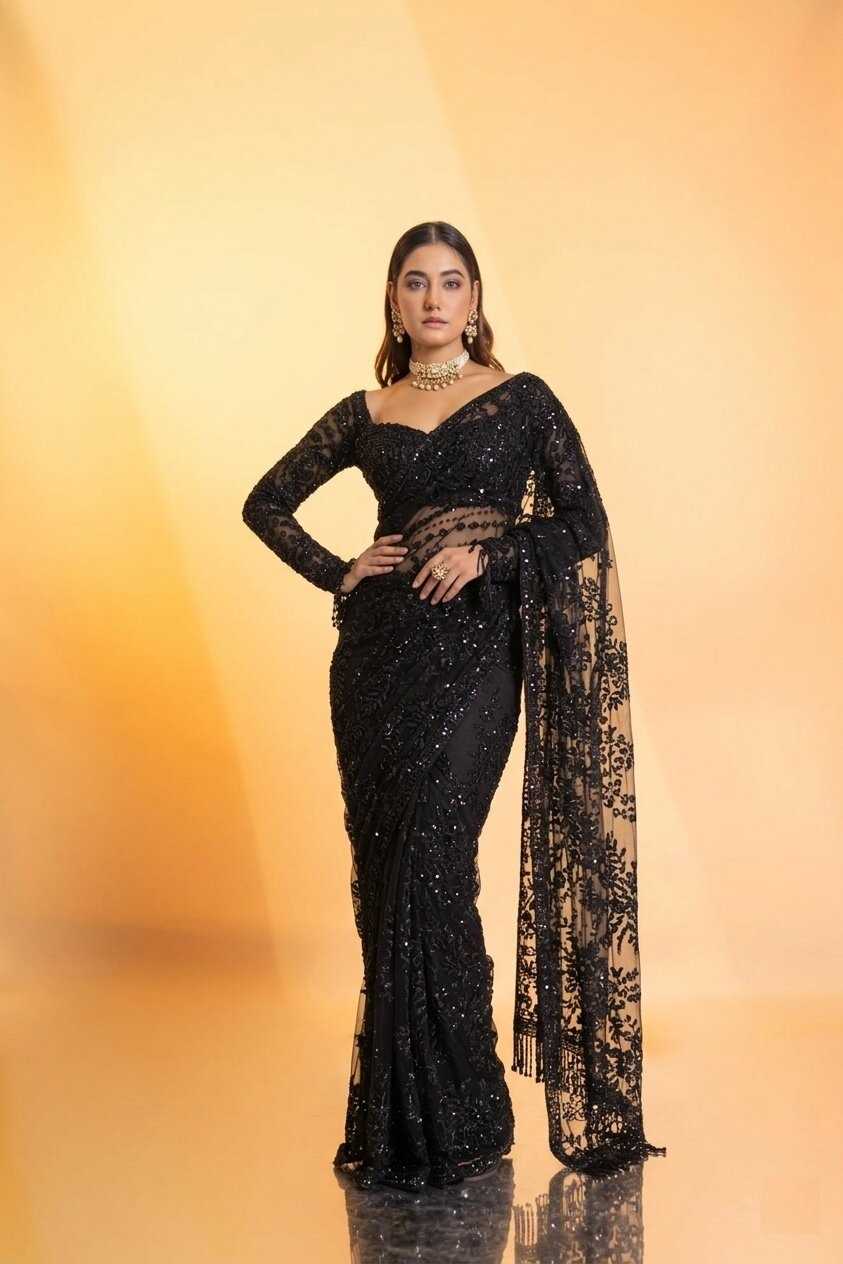 YNF Wholesale Butterfly Net Sequence Sarees  | Surat Manufacturer