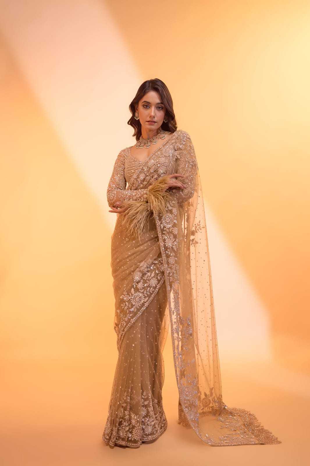 YNF Wholesale Butterfly Net Sequence Sarees  | Surat Manufacturer