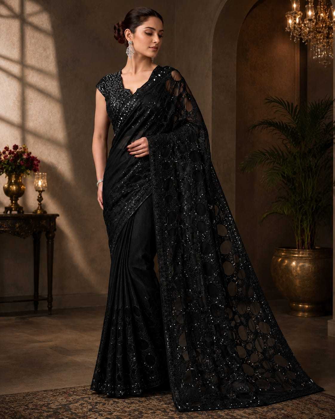 YNF Wholesale Butterfly Net Sequence Sarees  | Surat Manufacturer