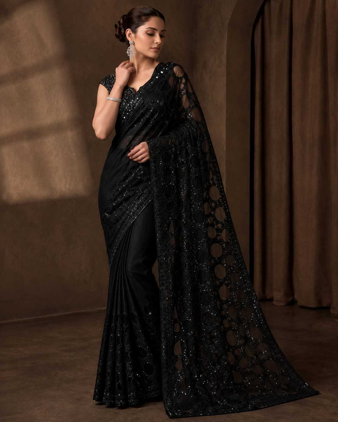 YNF Wholesale Butterfly Net Sequence Sarees  | Surat Manufacturer