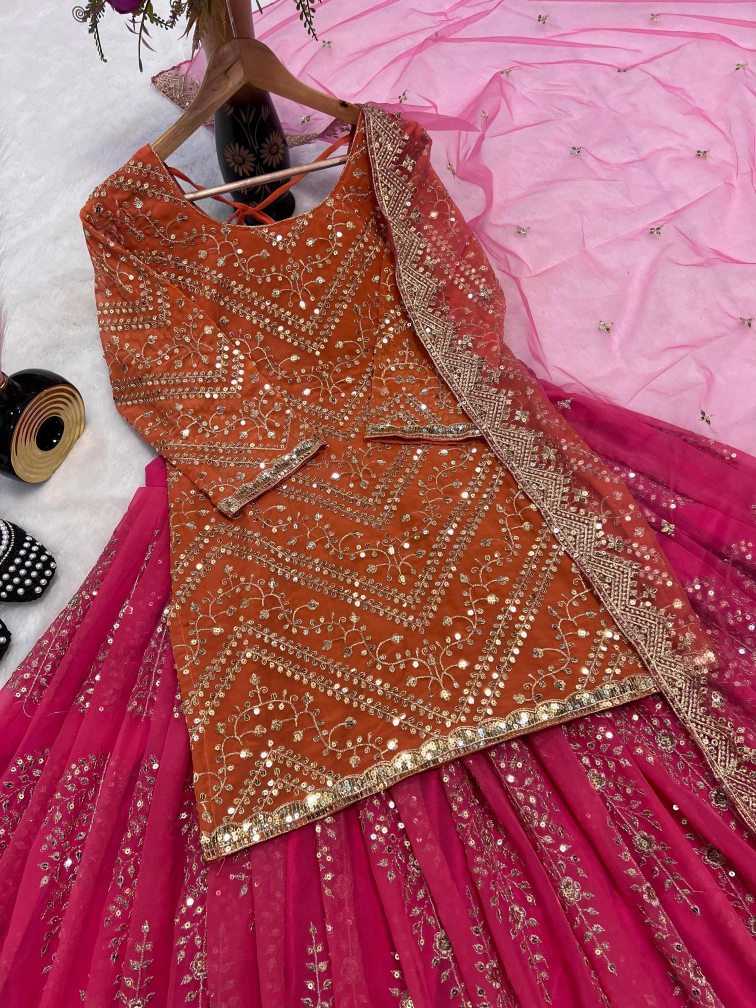 YNF Wholesale Faux Georgette Embroidered Lehenga  | Surat Manufacturer