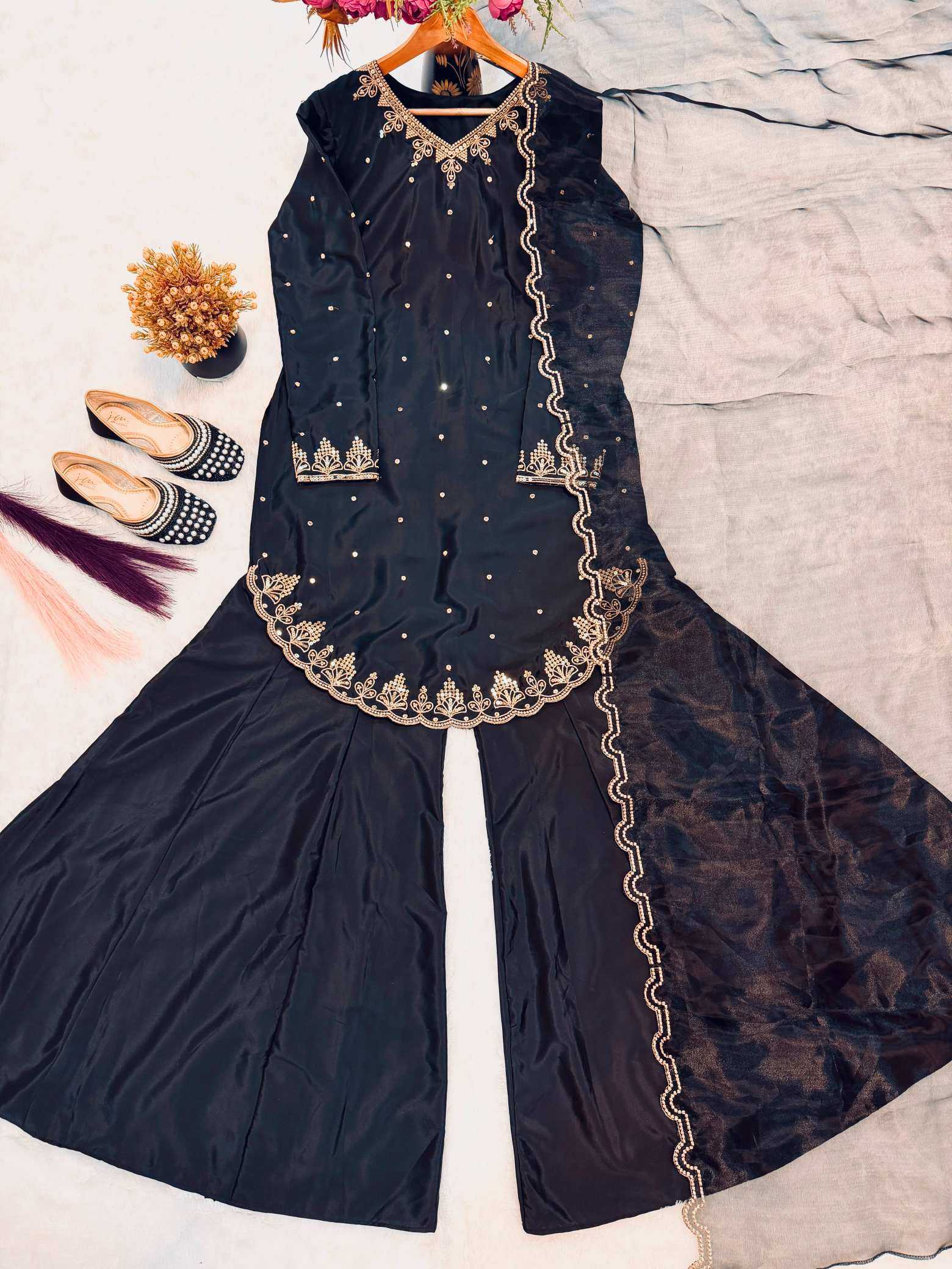 YNF Wholesale Crepe Silk Sharara Salwar Suits  | Surat Manufacturer