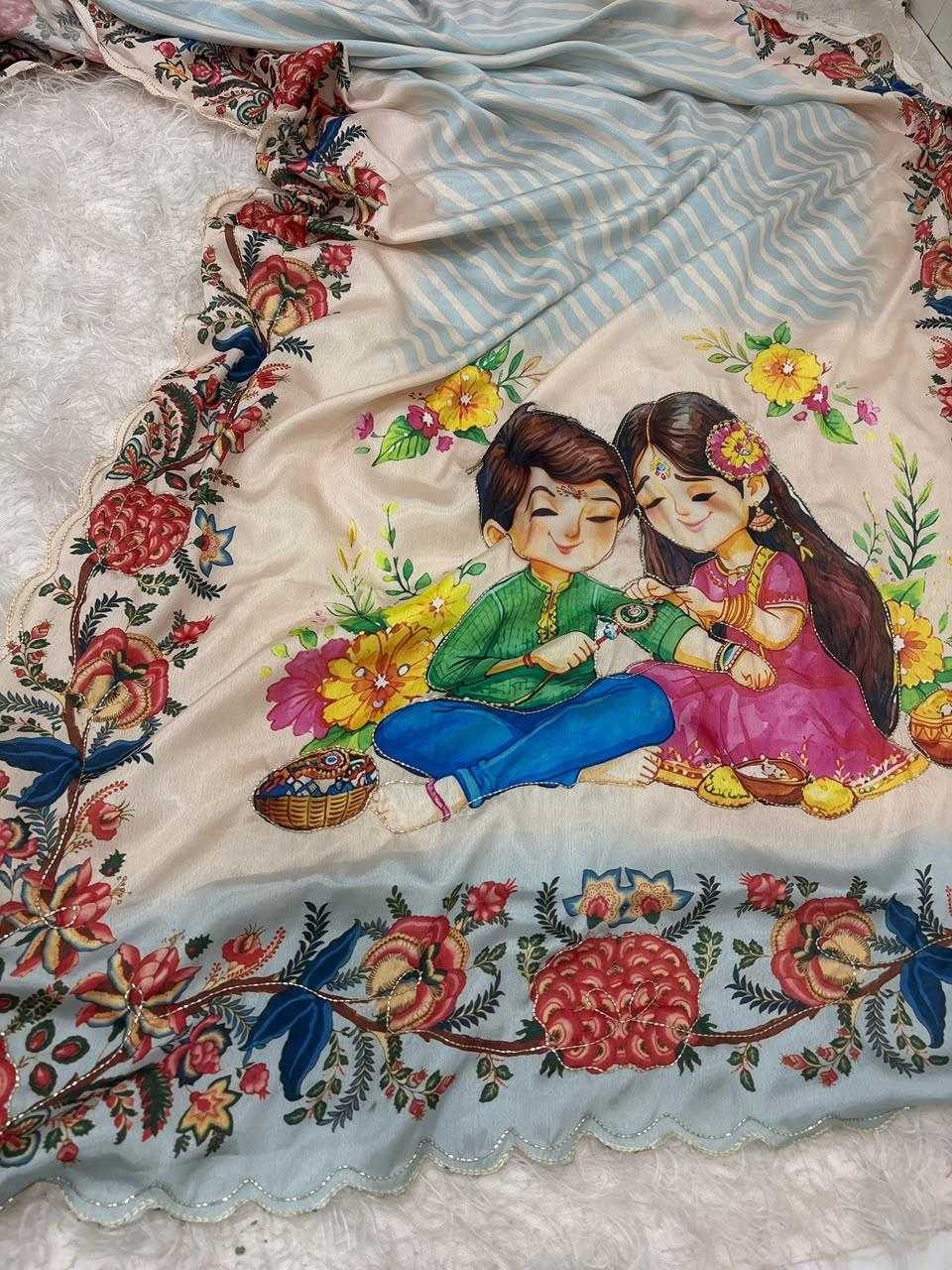 YNF Wholesale Chinon Silk Printed Sarees  | Surat Manufacturer