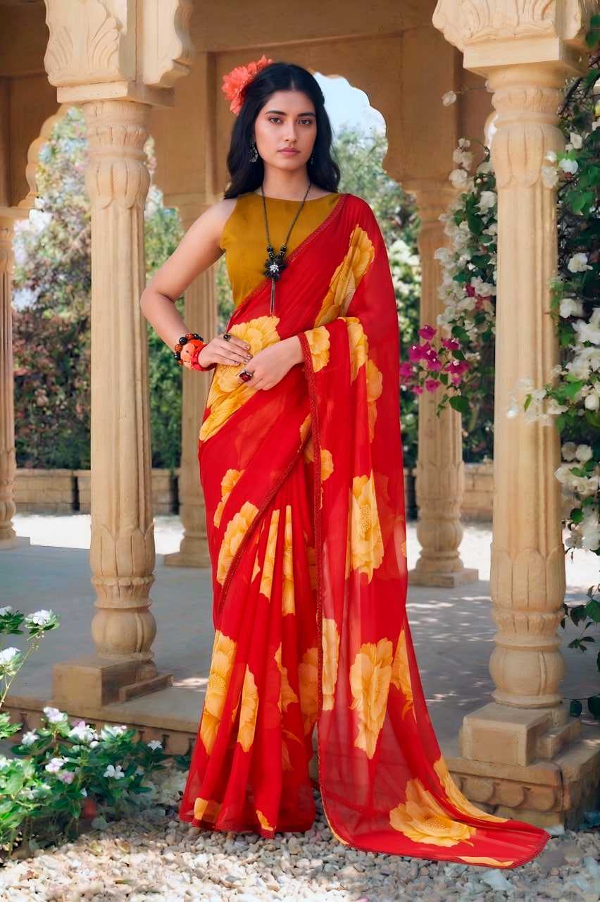 YNF Wholesale Chiffon Printed Sarees  | Surat Manufacturer