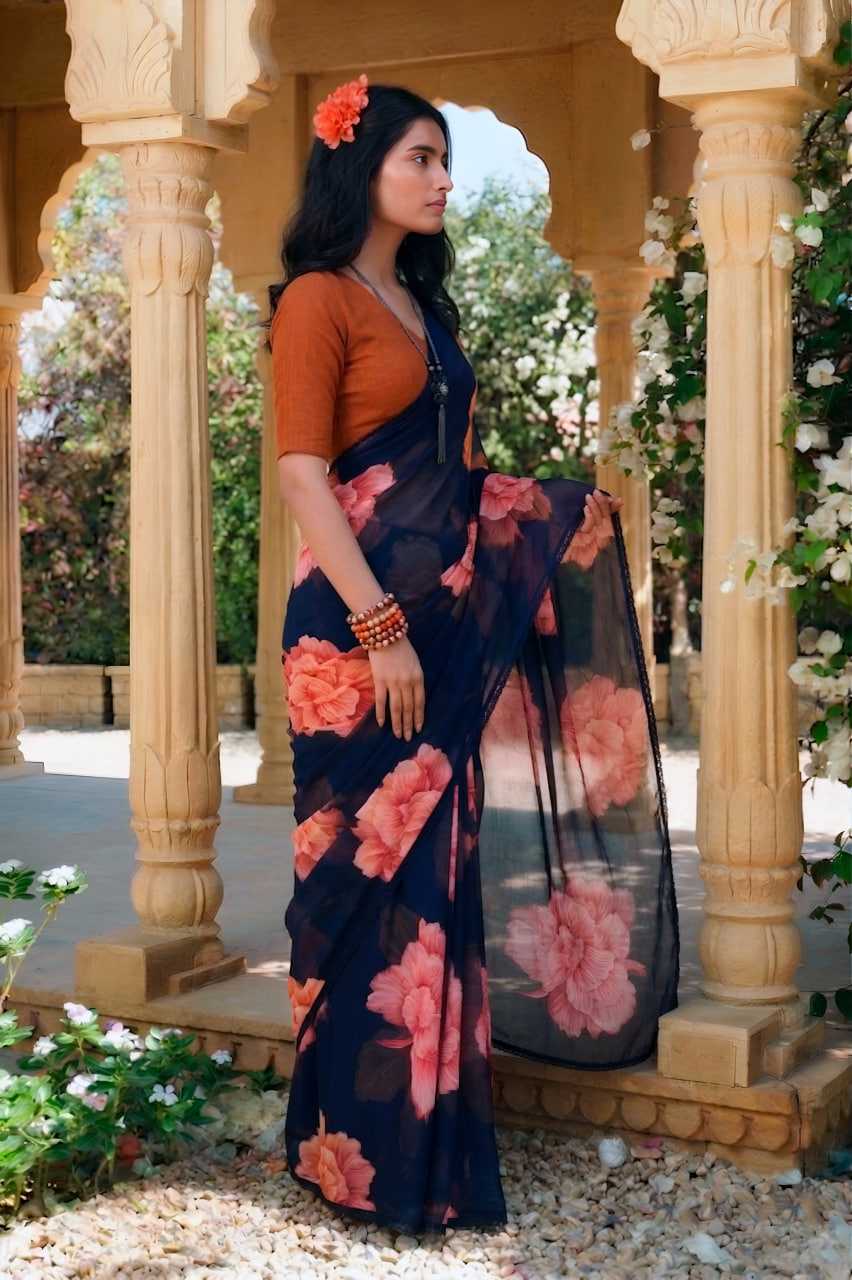 YNF Wholesale Chiffon Printed Sarees  | Surat Manufacturer