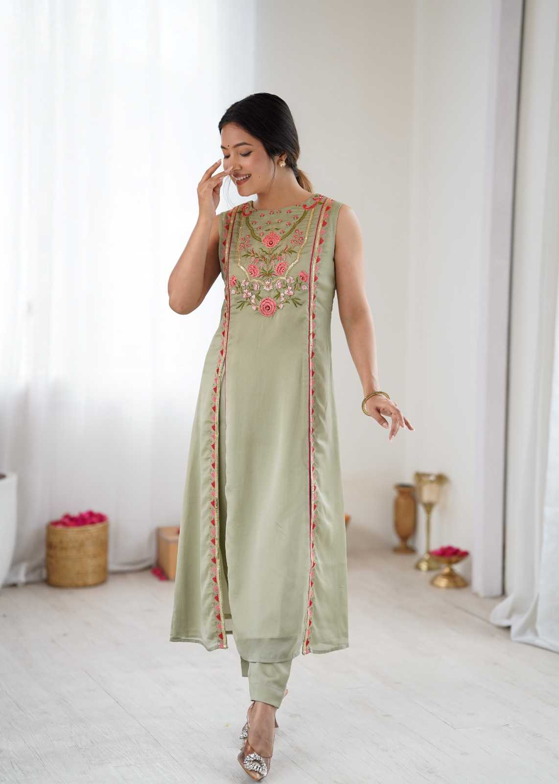 YNF Wholesale Georgette Kurtis With Bottom  | Surat Manufacturer