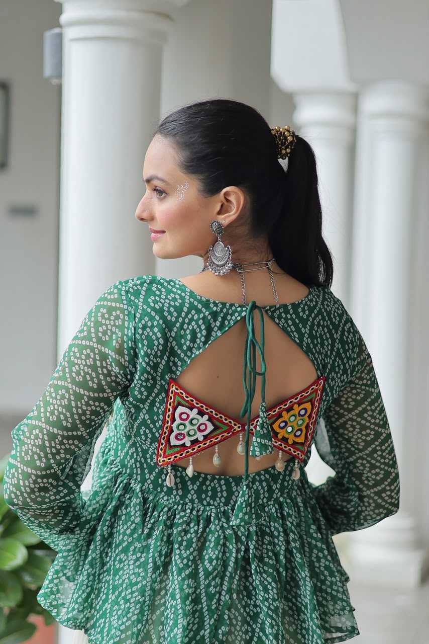 YNF Wholesale Bandhani Silk Tops  | Surat Manufacturer