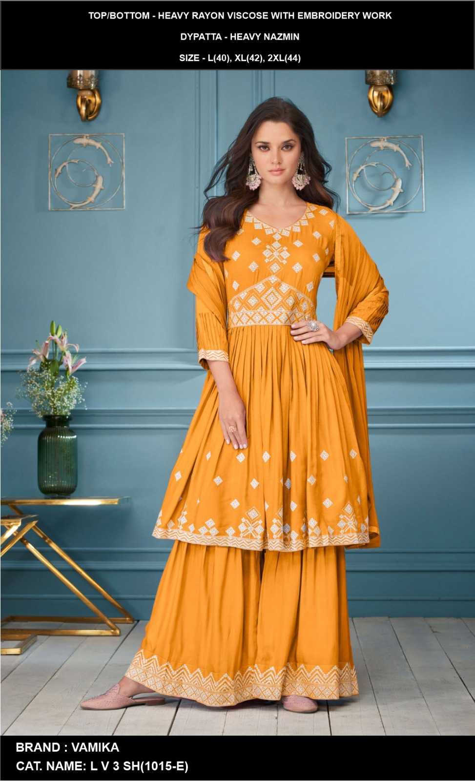 YNF Wholesale Heavy Rayon Palazzo Suit  | Surat Manufacturer