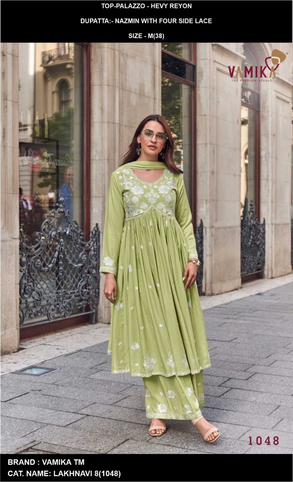YNF Wholesale Heavy Rayon Palazzo Suit  | Surat Manufacturer