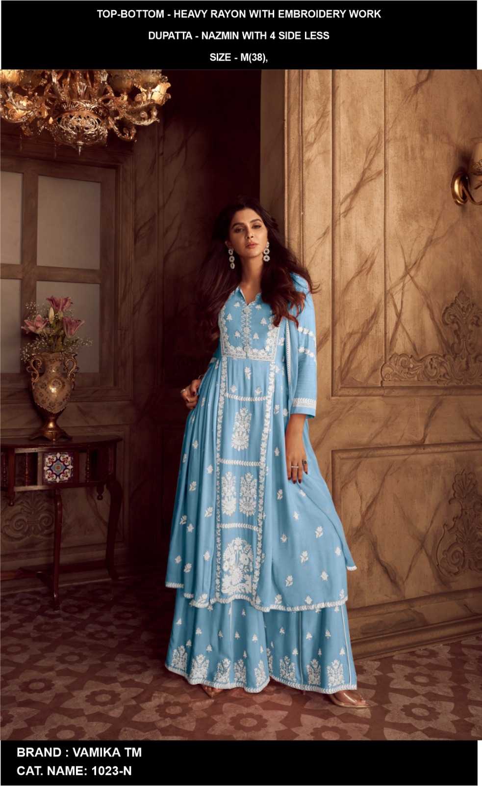 YNF Wholesale Heavy Rayon Palazzo Suit  | Surat Manufacturer