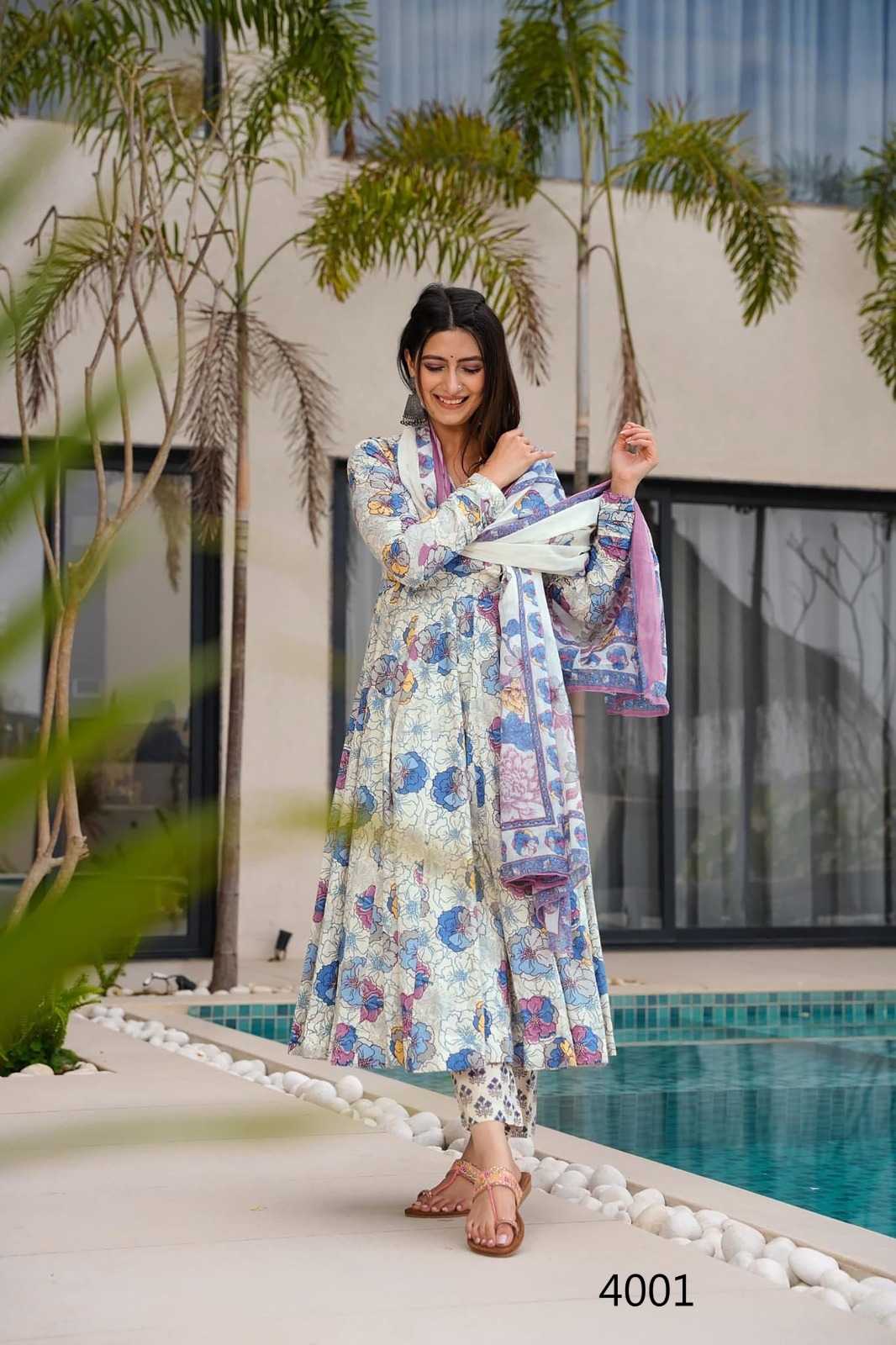 YNF Wholesale Muslin Long Kurti Suits  | Surat Manufacturer