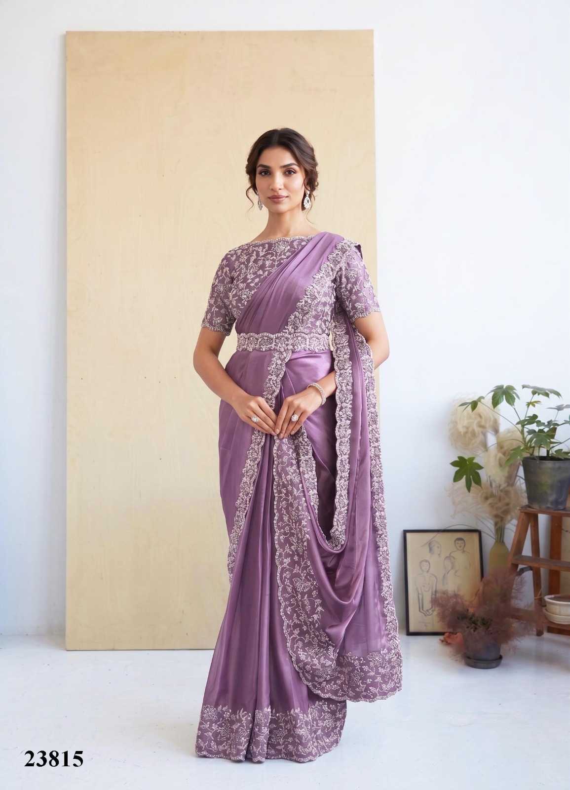 YNF Wholesale Satin Silk Embroidered Sarees  | Surat Manufacturer