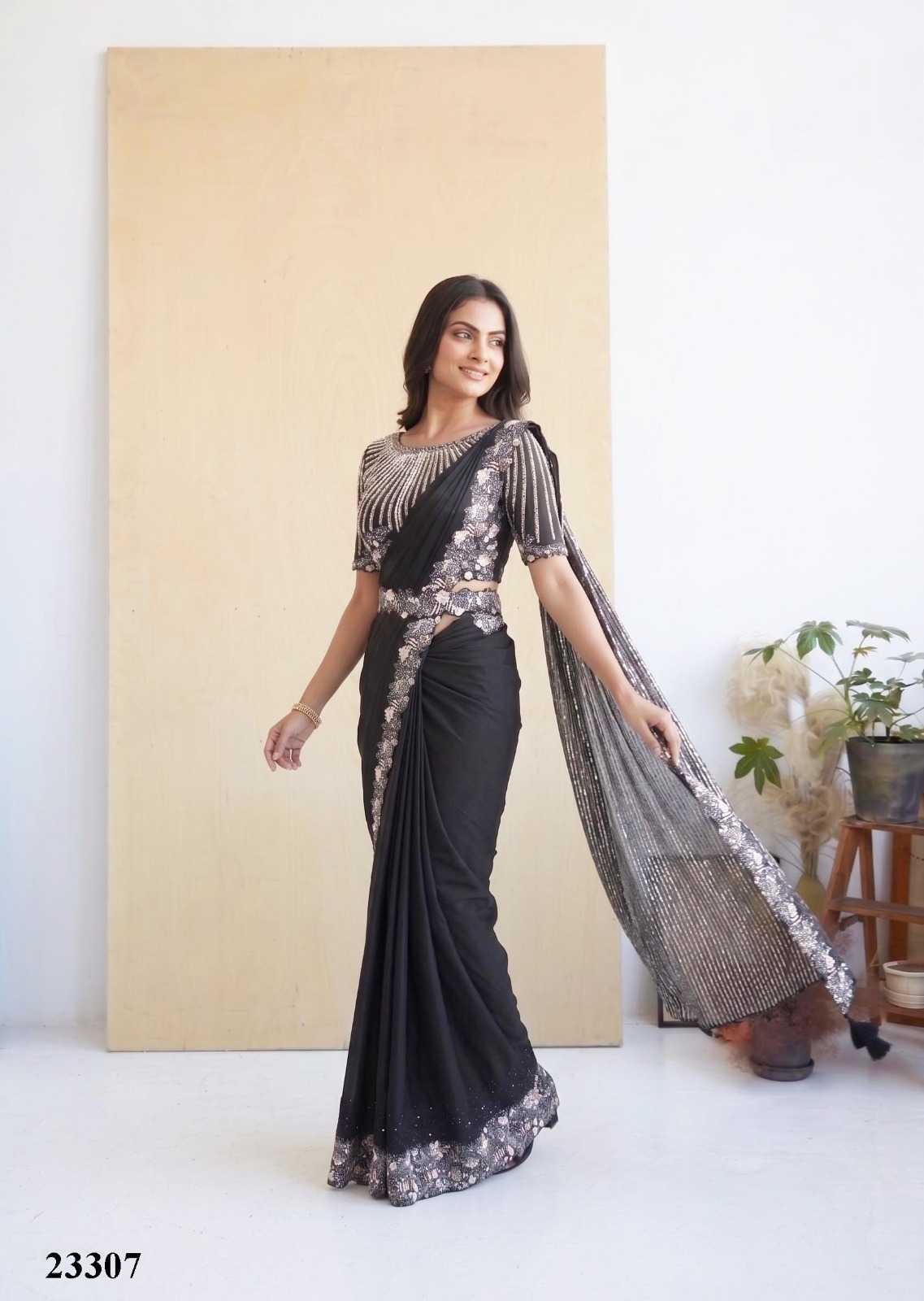 YNF Wholesale Satin Silk Embroidered Sarees  | Surat Manufacturer