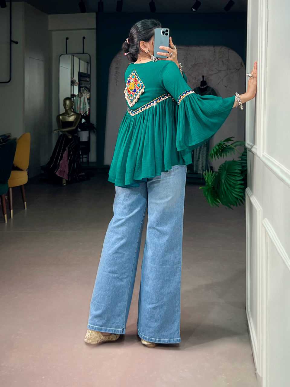 YNF Wholesale Fancy Bell Sleeve Kurtis  | Surat Manufacturer