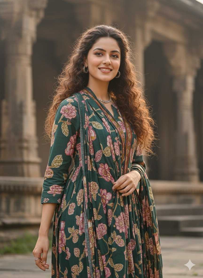 YNF Wholesale Cotton Cambric Printed Dresses  | Surat Manufacturer
