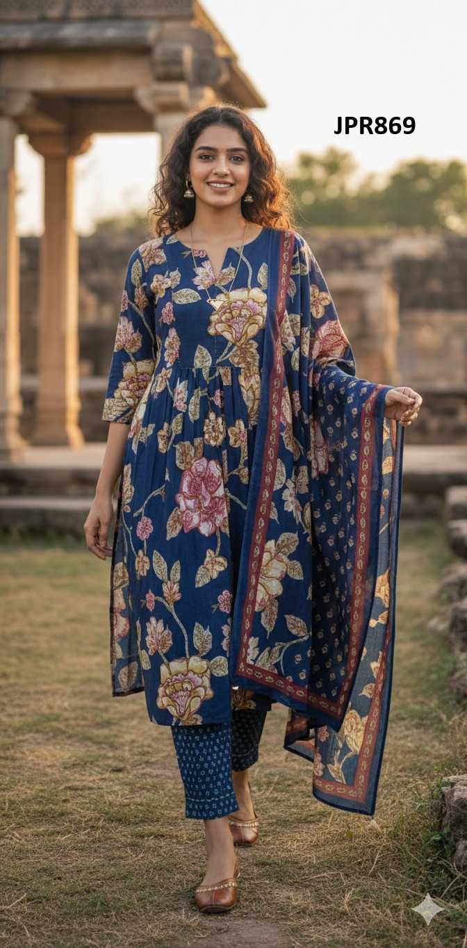 YNF Wholesale Cotton Cambric Printed Dresses  | Surat Manufacturer