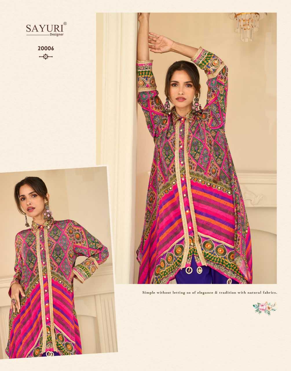 YNF Wholesale Crepe Silk Indo Western Dresses  | Surat Manufacturer