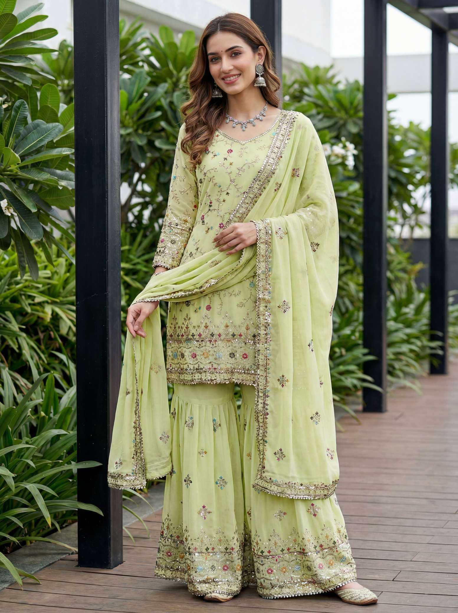 YNF Wholesale Faux Georgette Georgette Kurti  | Surat Manufacturer