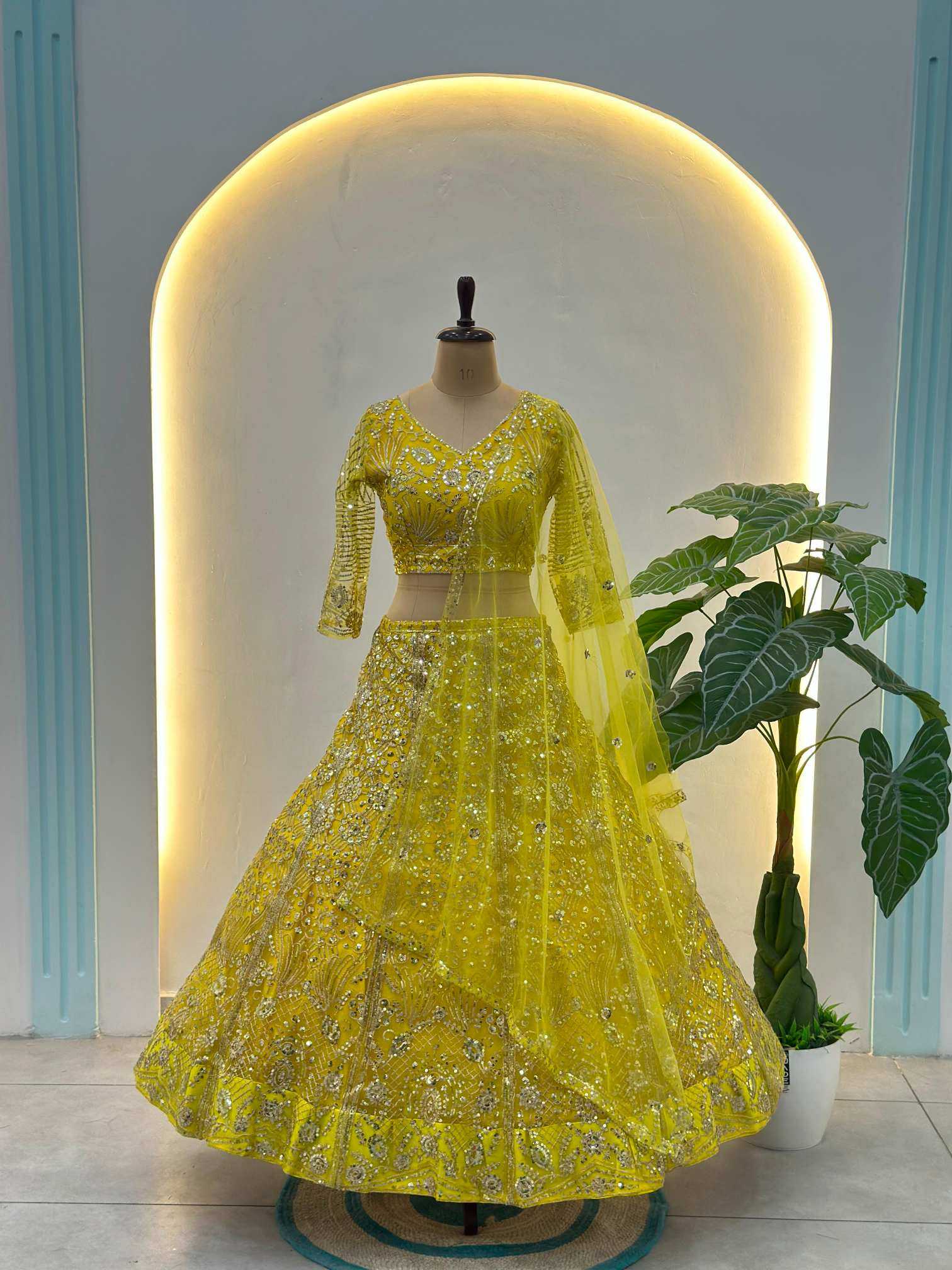 YNF Wholesale Butterfly Net Net Fancy Lehenga  | Surat Manufacturer