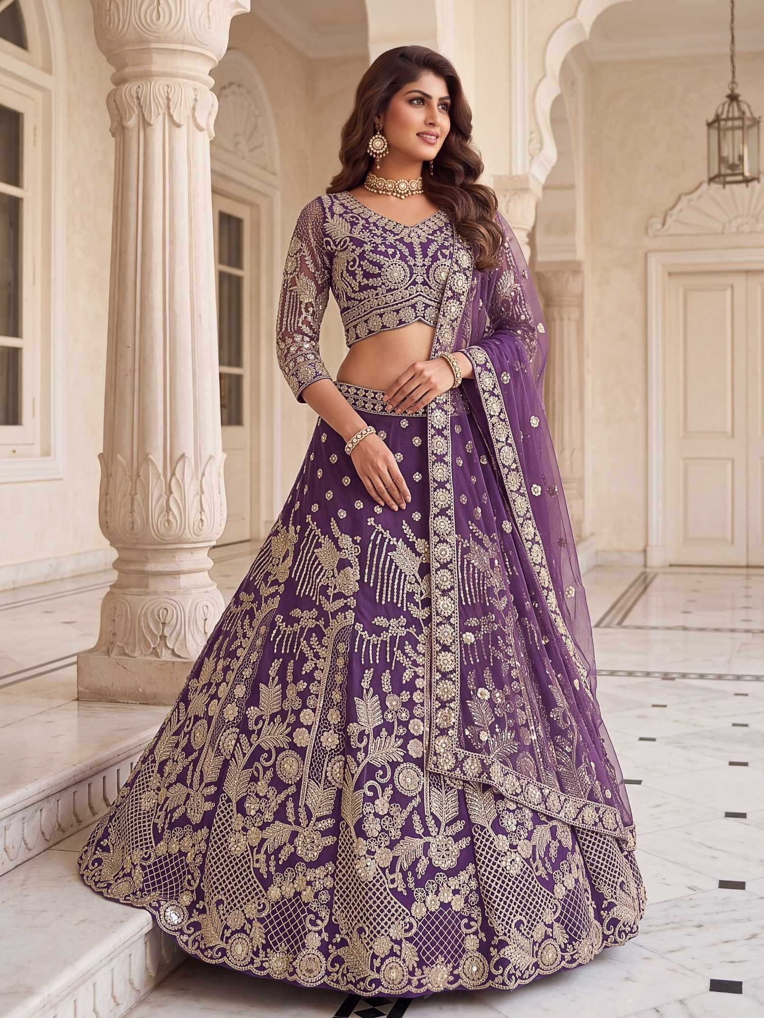 YNF Wholesale Butterfly Net Net Fancy Lehenga  | Surat Manufacturer