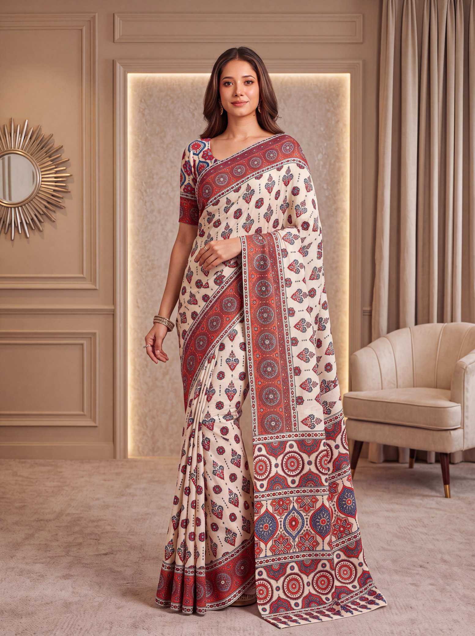 YNF Wholesale Crepe Silk Printed Silk Saree  | Surat Manufacturer