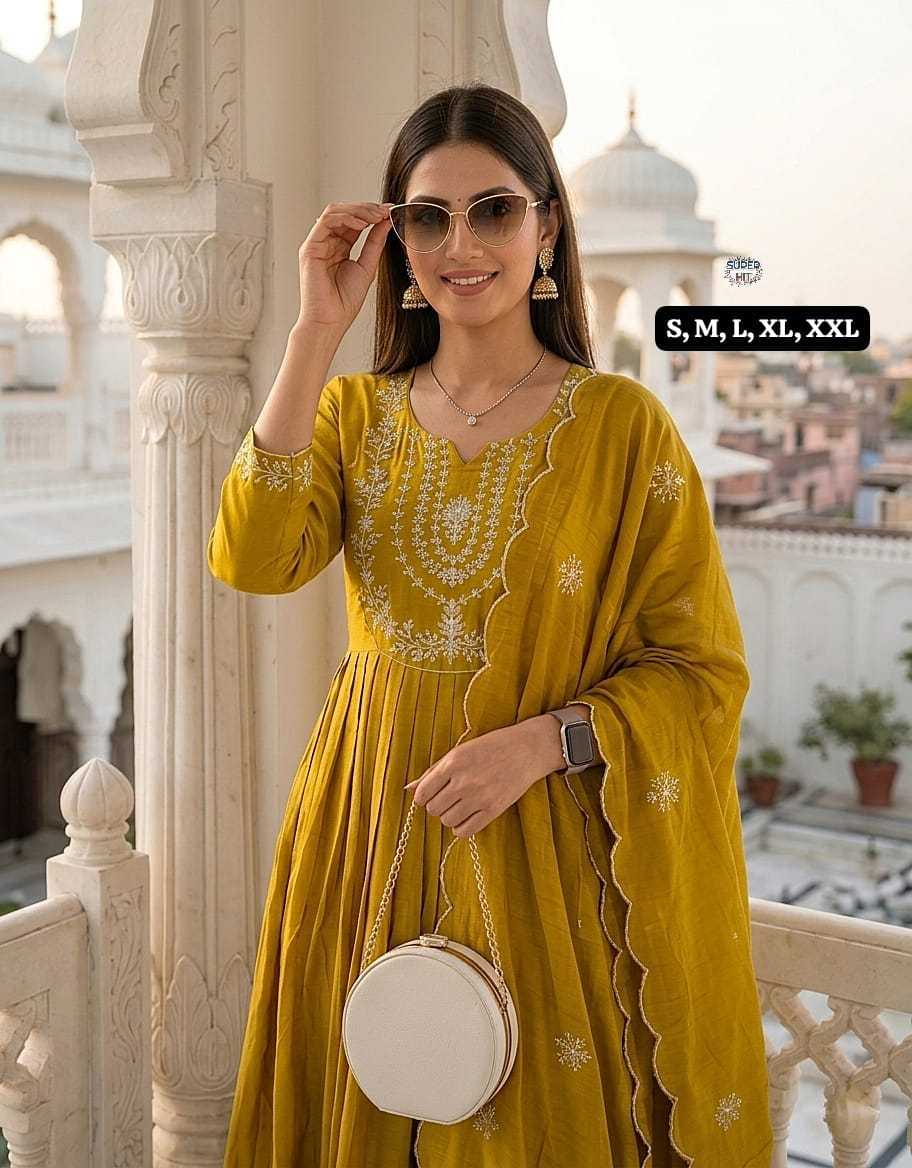 YNF Wholesale Heavy Roman Silk Anarkali Kurtis  | Surat Manufacturer