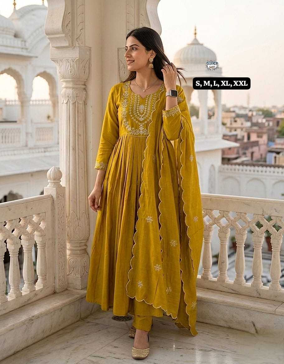 YNF Wholesale Heavy Roman Silk Anarkali Kurtis  | Surat Manufacturer