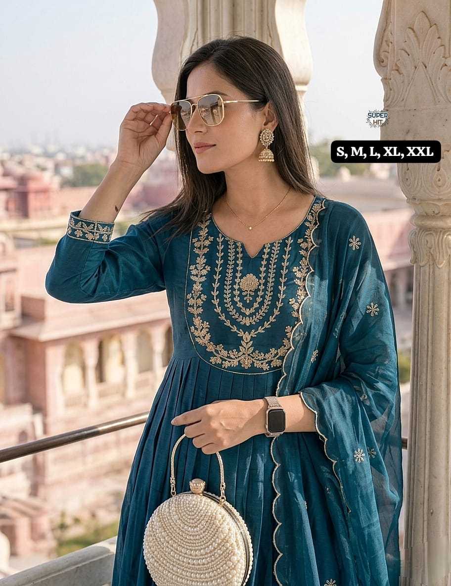 YNF Wholesale Heavy Roman Silk Anarkali Kurtis  | Surat Manufacturer