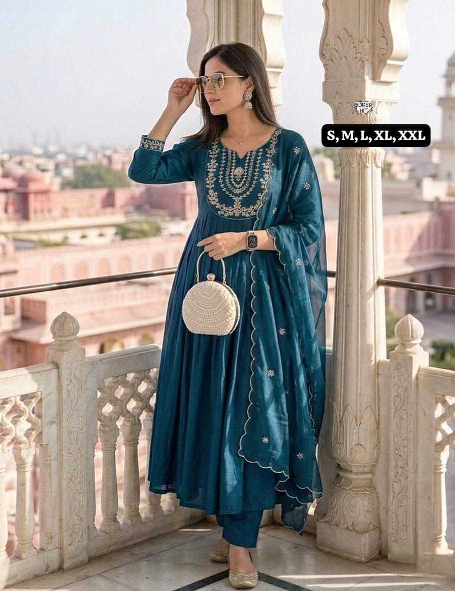 YNF Wholesale Heavy Roman Silk Anarkali Kurtis  | Surat Manufacturer