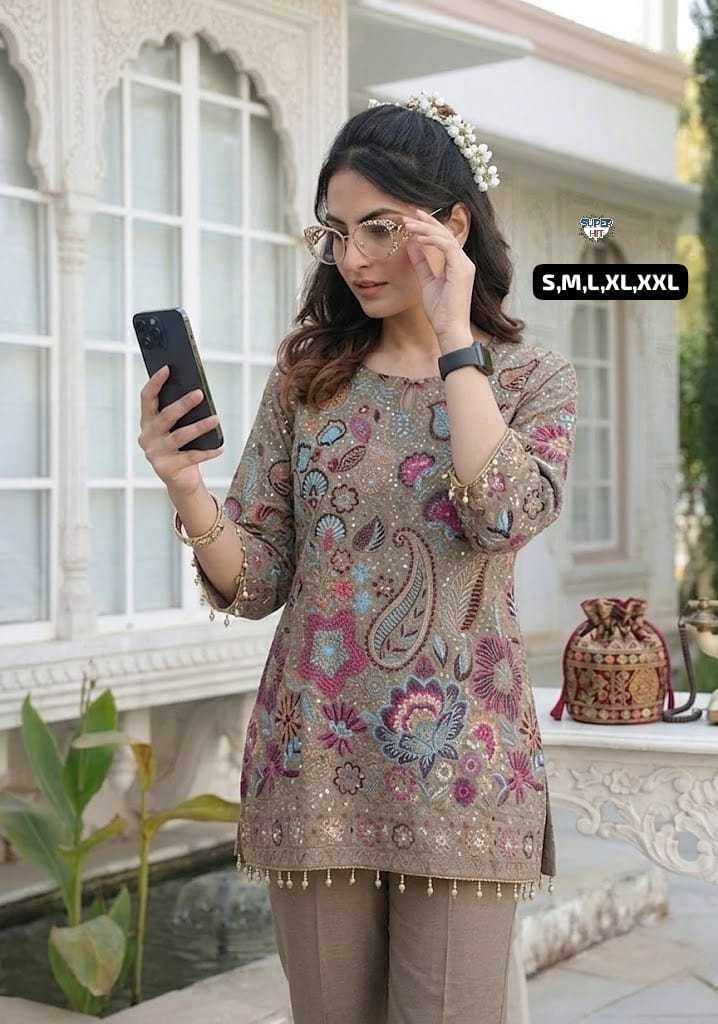YNF Wholesale Vichitra Silk Embroidered Kurtis  | Surat Manufacturer