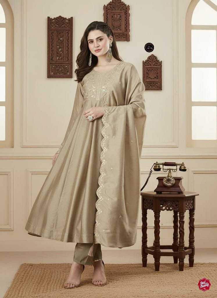 YNF Wholesale Vichitra Silk Anarkali Kurtis  | Surat Manufacturer