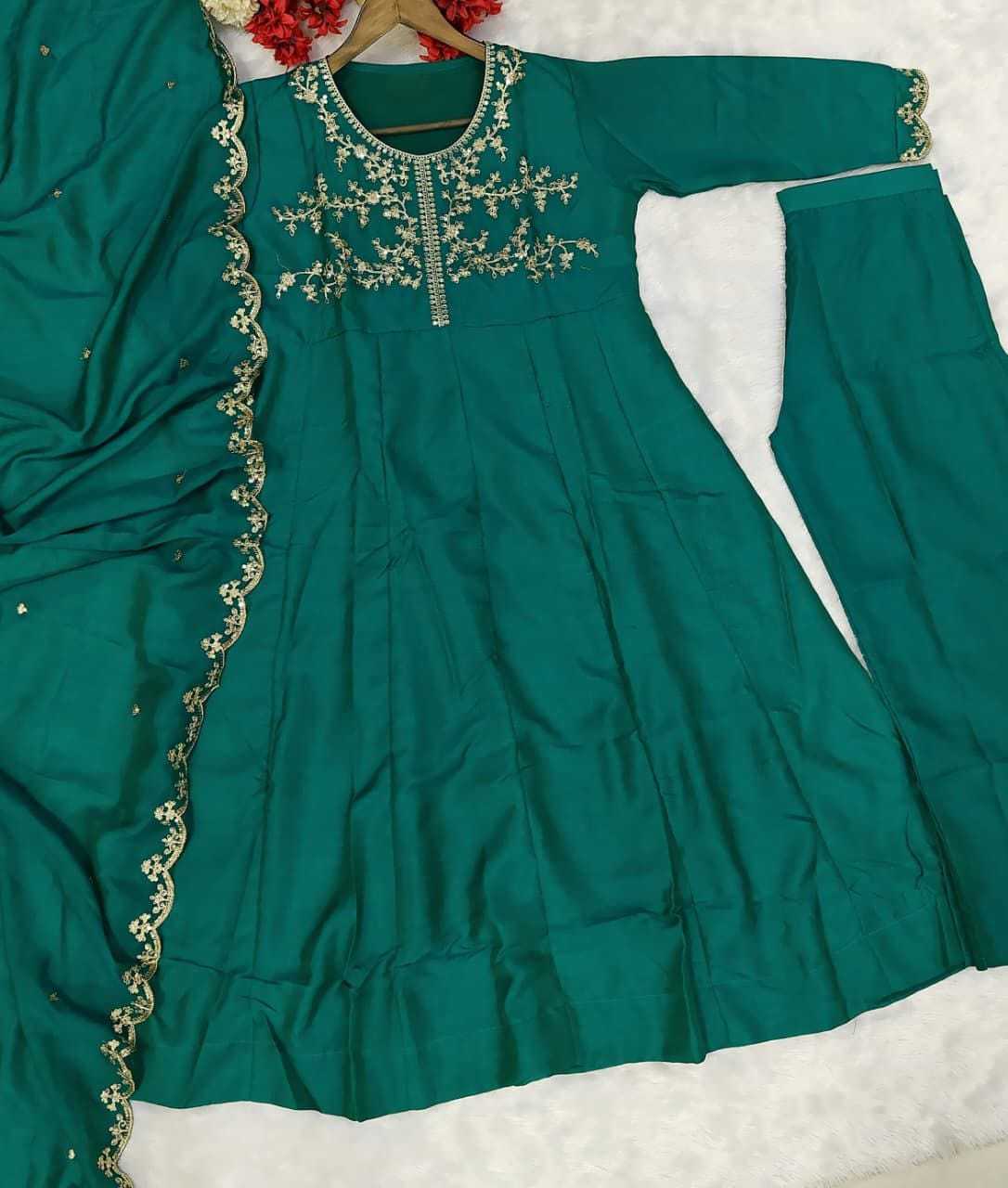 YNF Wholesale Vichitra Silk Anarkali Kurtis  | Surat Manufacturer